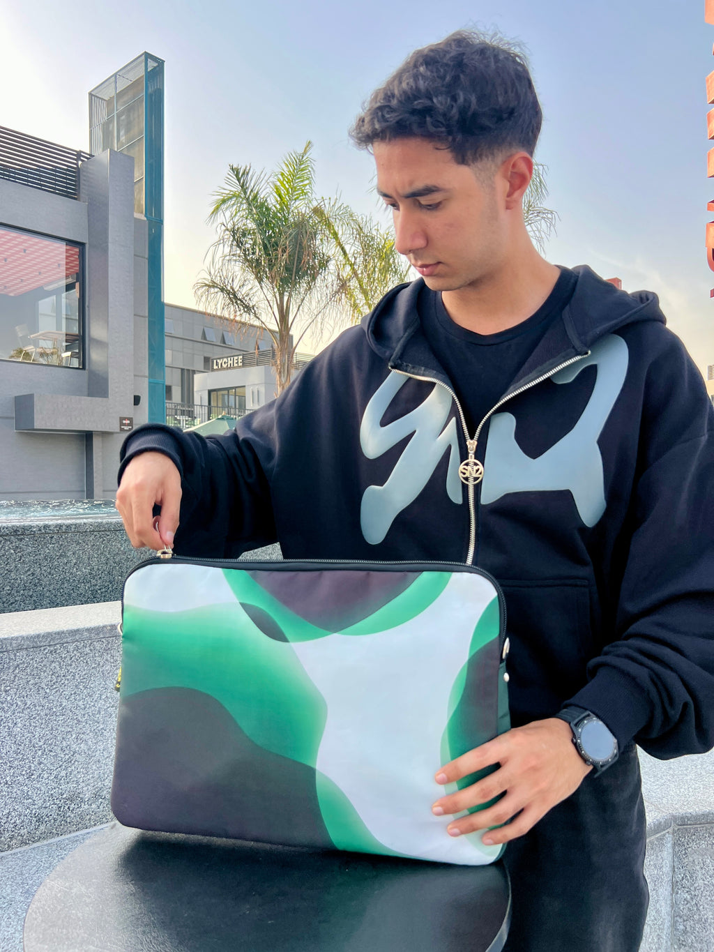 Emerald Flow laptop Sleeve