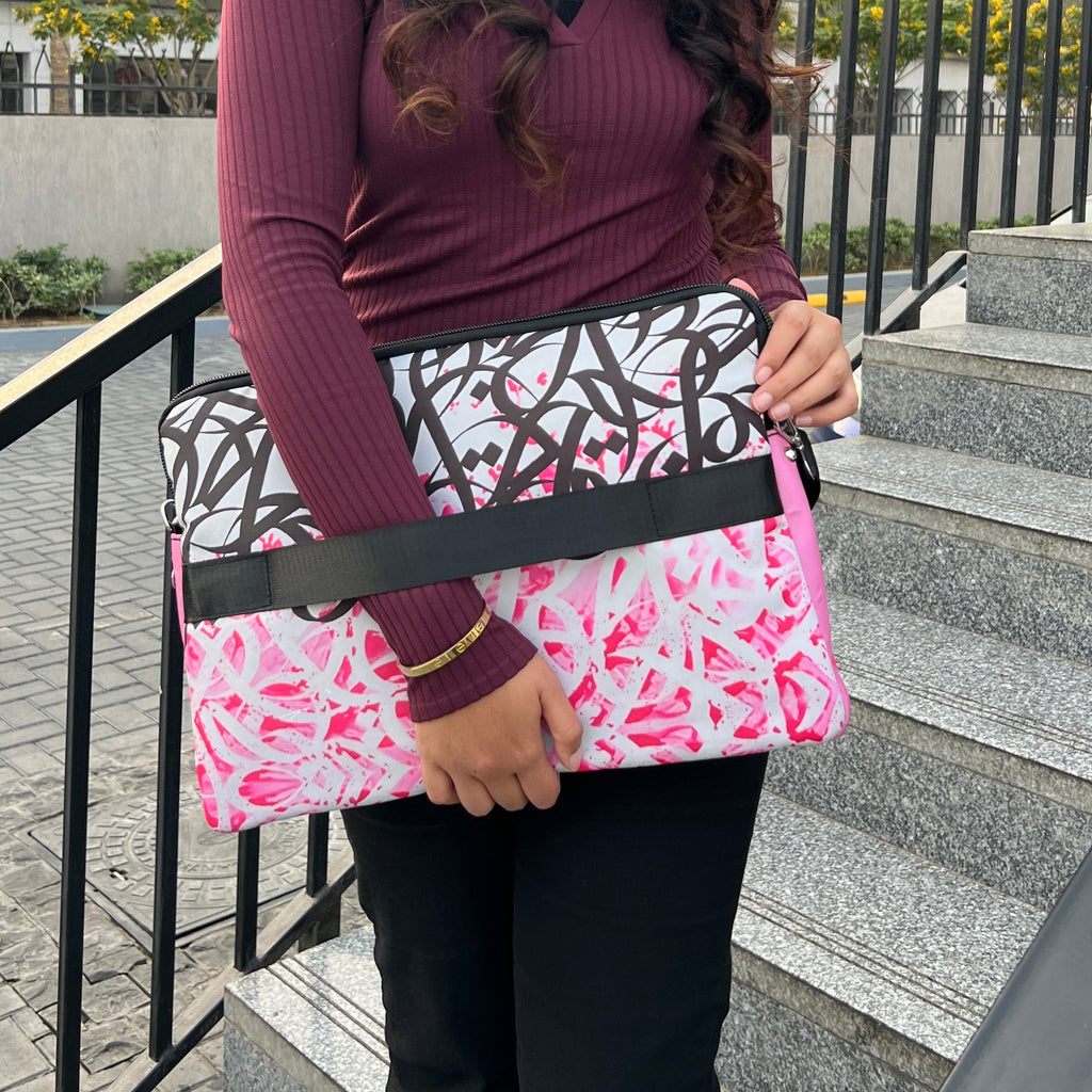 Pink Arabesque Laptop Sleeve